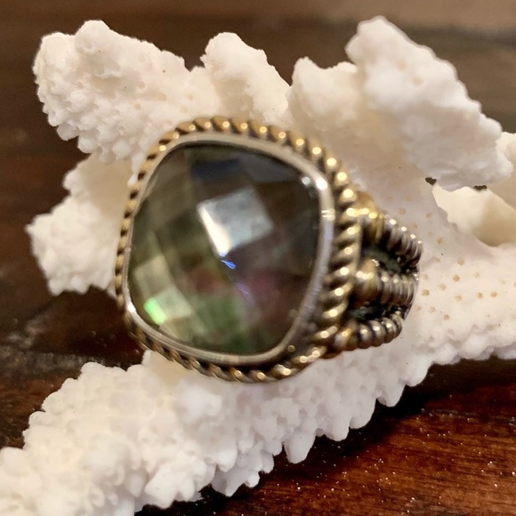 Genuine Grey Mother of Pearl & Clear Quartz .925 - Picture 6 of 10